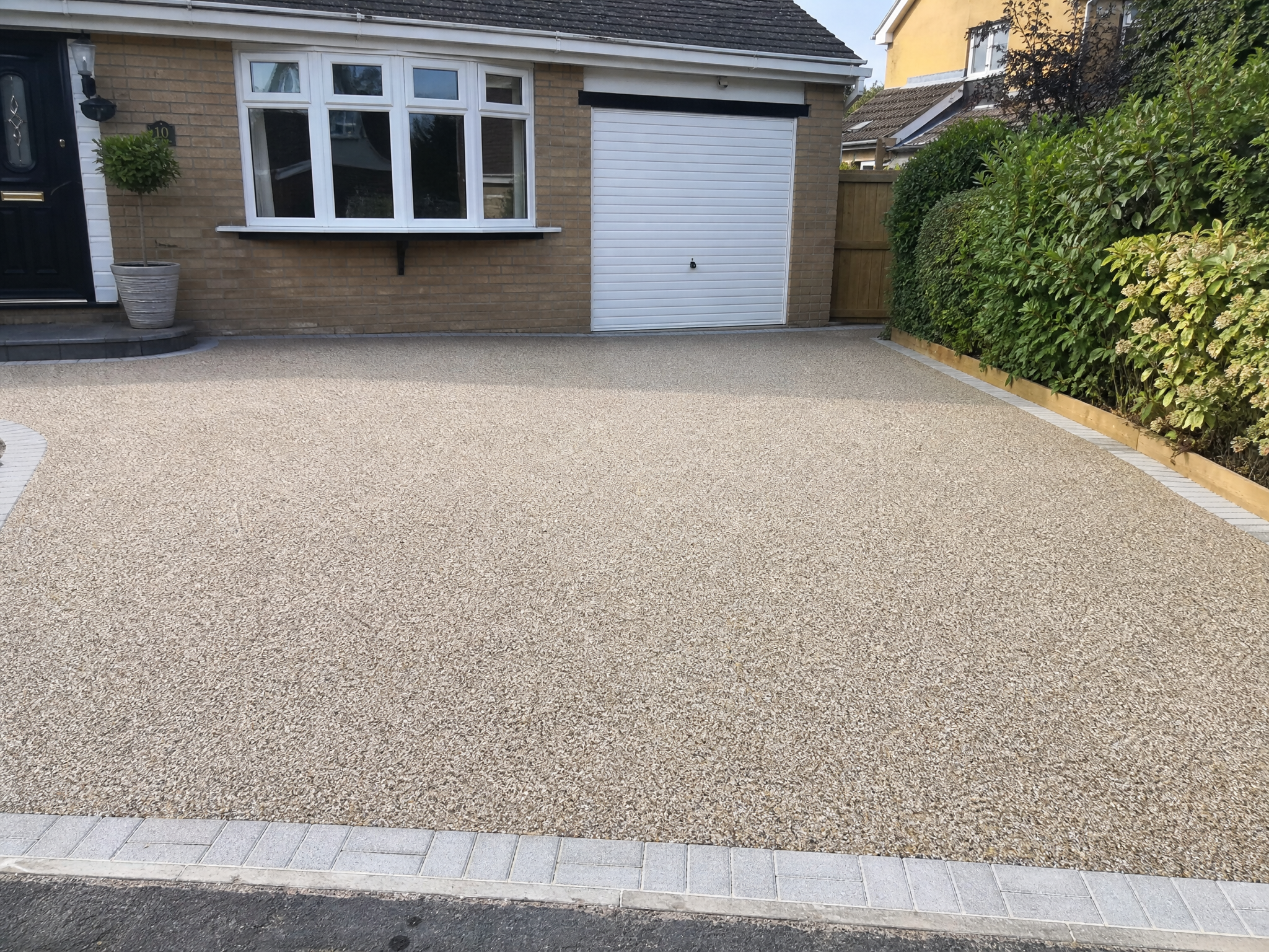 Completed resin bound driveways showing professional quality workmanship in a British home