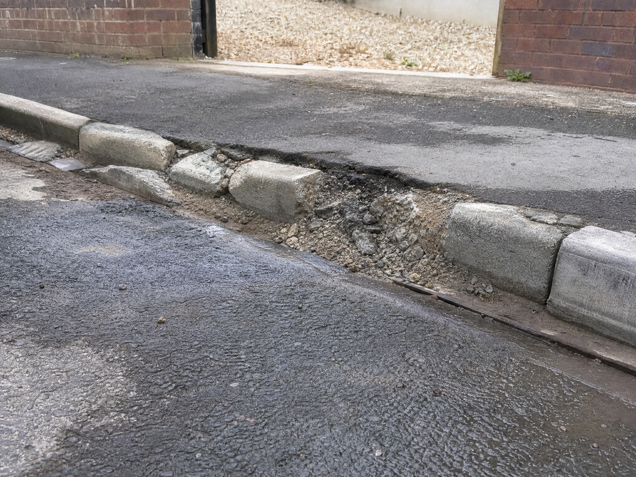 Close-up detail relevant to dropped kerbs — showing materials and installation technique